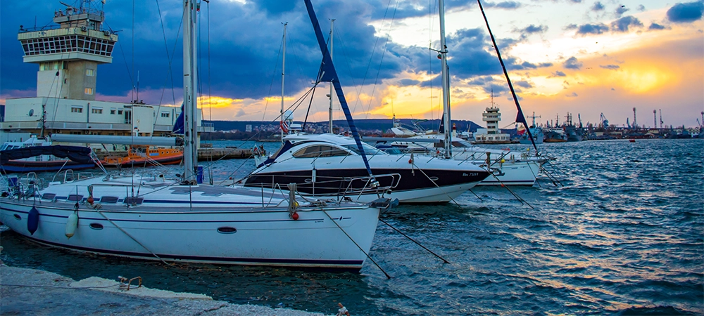 sailboat in a secure marina